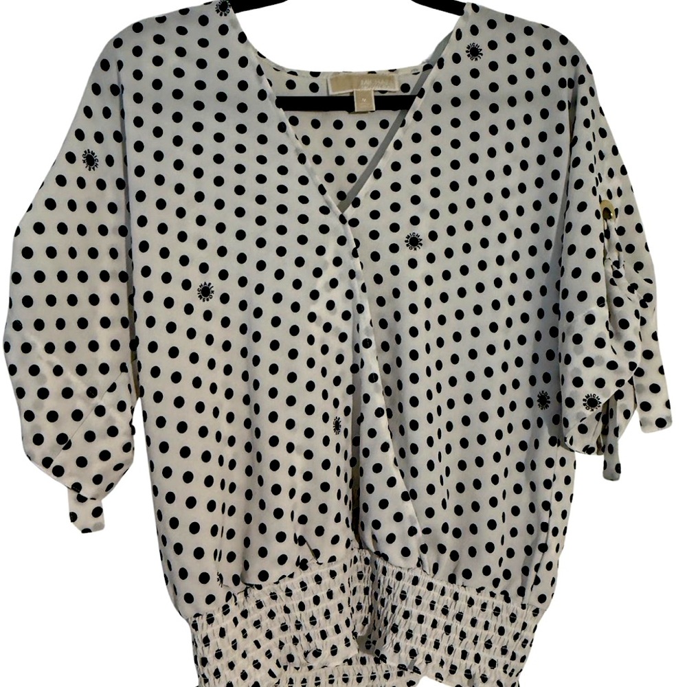 NEW w/out tags- Michael Kors Polka Dot Blouse – Size Medium